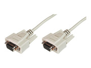 ASM AK-610106-020-E ASSMANN Kabel połączeniowy RS232 1:1 Typ DSUB9/DSUB9 Ż/Ż beżowy 2m DIGITUS