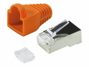 LOGILINK MP0022O LOGILINK - Wtyki RJ45 FTP kat.6 z osłonką - pomarańczowe,100szt. LOGILINK