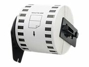 QOLTEC Tape for BROTHER DK-22205 62mm x 30.48m White / Black overprint Roller with handle QOLTEC