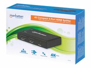 MANHATTAN 207706 Manhattan Rozdzielacz AV splitter HDMI 1.4 1x4 4K 30Hz UHD zasilanie AC IC INTRACOM