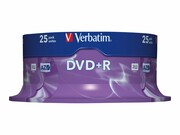VERBATIM 43500 Verbatim DVD+R cake box 25 4.7GB 16x matte silver VERBATIM