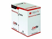 TECHLY Kabel skrętka zewnętrzna F/UTP Cat5e 4x2 drut CCA 305m czarny TECHLY