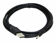 GEMBIRD CC-USB-AMP35-6 Gembird kabel USB(AM) zasilający 3.5MM 1.8M czarny GEMBIRD