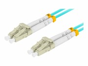 LANBERG fiber optic patchcord MM LC/UPC-LC/UPC duplex 3m LSZH om3 50/125 3.0mm aqua LANBERG
