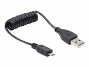 GEMBIRD CC-MUSB2C-AMBM-0.6M Gembird kabel micro USB 2.0 AM-Micro Spirala 20-60cm czarny GEMBIRD
