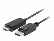 LANBERG Kabel DisplayPort M v1.1->HDMI M 1m czarny LANBERG