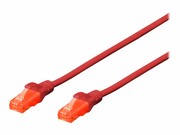 DIGITUS DK-1612-005/R Kabel Digitus patch cord UTP, CAT.6, czerwony, 0,5m, 15 LGW DIGITUS