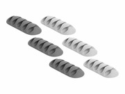 DELOCK Cable Holder with 5 feed-throughs Set 6 pieces DELOCK
