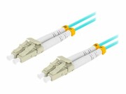 LANBERG fiber optic patchcord MM LC/UPC-LC/UPC duplex 1m LSZH om3 50/125 3.0mm aqua LANBERG