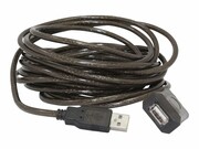 GEMBIRD UAE-01-10M Gembird Wzmaczniacz sygnału AM-AF kabel, przedłużacz aktywny USB 2.0 10m, czarny GEMBIRD