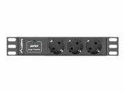 LANBERG PDU-03F-0200-IEC-BK Lanberg listwa zasilająca Rack PDU 10 1U 10A, 3x 230v Shucko 2m, czarna LANBERG