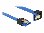 DELOCK 85091 Delock kabel SATA 6 Gb/s kątowy prosto/dół metal. zatrzaski 50cm niebieski DELOCK