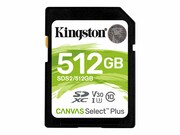 KINGSTON 512GB SDXC Canvas Select Plus 100R C10 UHS-I U3 V30 KINGSTON