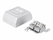NETRACK 106-06 Netrack gniazdo kompletne natynkowe 2xRJ45 8p8c UTP Cat5e LSA NETRACK