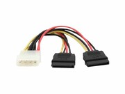 GEMBIRD CC-SATA-PSY-0.3M Gembird kabel do dysków serial ata zasilający X2 SATA 30 cm GEMBIRD