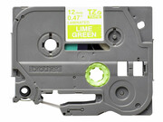 BROTHER TZEMQG35 Taśma Brother 12mm White / Lime Green matt (5M length) BROTHER