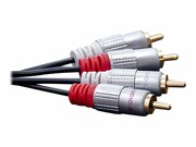 QOLTEC 52337 Kabel 2x RCA meski 2x RCA meski 2m Czarny QOLTEC