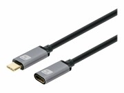 TECHLY Kabel Przedłużacz USB-C 3.2 Gen2 M/F 1m 100W 5A Czarny TECHLY