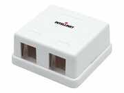 INTELLINET Gniazdo obudowa natynkowa modułu Keystone 2 portowa biała INTELLINET