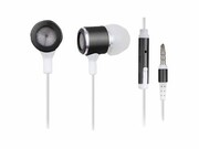 GEMBIRD MHS-EP-001 Gembird metalowe słuchawki stereo douszne MP3, 3.5mm Jack, czarno-białe GEMBIRD