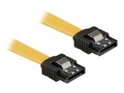 DELOCK 82805 Delock kabel SATA 6 Gb/s 30cm prosty/prosty metal. zatrzaski żółty DELOCK