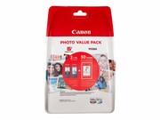 CANON CRG PG-560XL/CL-561XL PHOTO VALUE BL 4x6 Phot PaperGP-501 50sheets + XL Black & XL Colour Cartridges CANON