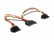 GEMBIRD CC-SATAM2F-02 Gembird kabel SATA zasilający(M) -> SATA (F) x2, kątowy, 15 cm GEMBIRD