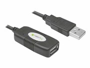 TECHLY 023646 Techly Przedłużacz kabel USB 2.0 aktywny USB A/USB A M/F 10m czarny TECHLY