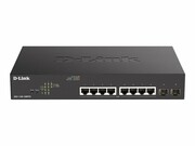 D-LINK 10-Port Layer2 PoE+ Gigabit Smart Switch 8x 10/100/1000Mbit/s TP RJ-45 PoE Port 802.3af/at Power-over-Ethernet up to 30 Watt D-LINK