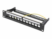 DIGITUS DN-91420 DIGITUS Patch panel 10 12-port. 1U modularny Keystone wspornik czarny DIGITUS