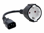 QOLTEC 53906 Adapter IEC 320 C14 SCHUKO 0.15m QOLTEC