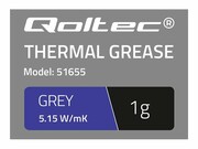 QOLTEC 51655 Qoltec Pasta termoprzewodząca 5.15W/m-K 1g szary QOLTEC