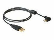 DELOCK 83147 Delock kabel USB micro AM-MBM5P 2.0 kątowy lewy/prawy 90c, 1M, czarny DELOCK