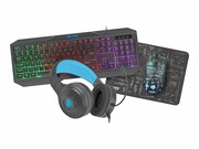 NATEC Fury gaming combo set 4in1 Thunderstreak 3.0 keyboard + mouse + headphones + mousepad US layout NATEC