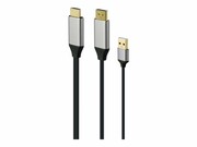 GEMBIRD A-HDMIM-DPF-01 Aktywny adapter 4K HDMI na DisplayPort czarny GEMBIRD