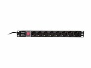 LOGILINK PDU8C01 LOGILINK- Listwa zasilająca 19: zabezpieczająca Gniazda:8 230VAC 16A 2m LOGILINK