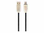 GEMBIRD CC-USB2R-AMmBM-1M Gembird kabel micro USB 2.0 AM-MBM5P (metalowe wtyki, kabel gumowany) 1m, czarny GEMBIRD
