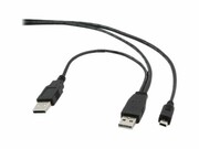 GEMBIRD CCP-USB22-AM5P-3 Gembird kabel USB Y 2.0 do dysków zew. AMX2-AM5P mini Canon 0.9m GEMBIRD