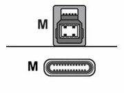 UNITEK C14096BK-2M Kabel USB-C do drukarki M/M 2M 5Gbps UNITEK
