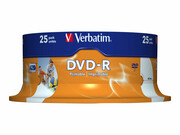 VERBATIM 43538 Verbatim DVD-Rcake box 25 4.7GB 16x do nadruku Wide VERBATIM