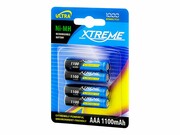 BLOW 82-602# XTREME akumulatory AAA/R3 1100mAh Ni-MH - blister 4szt. BLOW