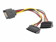 LANBERG CA-SASA-10CU-0015 Lanberg kabel SATA zasil.(M)->SATA(F) 90 x2 15cm LANBERG