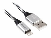 TRACER Kabel USB 2.0 iPhone AM - lightning 1.0m czarno-srebrny TRACER