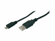 ASM AK-300110-010-S ASSMANN Kabel połączeniowy USB 2.0 HighSpeed Typ USB A/microUSB B M/M czarny 1m ASSMANN ELECTRONIC