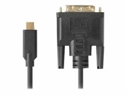 LANBERG Kabel USB-C M ->DVI-D 24+1 M 0.5m czarny LANBERG