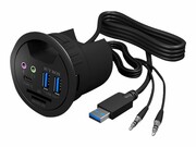 ICYBOX IB-HUB1404A IcyBox Hub do Biurka 2x USB 3.0, 1x USB 3.0 Type-C, audio input/output ICY BOX