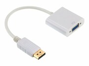 GEMBIRD A-DPM-VGAF-02-W Gembird adapter displayport 1.1->VGA, na kablu, biały GEMBIRD