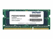 PATRIOT PSD34G16002S Patriot 4GB 1600MHz DDR3 Non-ECC CL11 SODIMM PATRIOT MEMORY