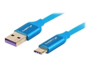 LANBERG CA-USBO-22CU-0018-BL Lanberg Kabel Premium Quck Charge 3.0 ,USB-C(M)->A(M) 1,8m Niebieski LANBERG