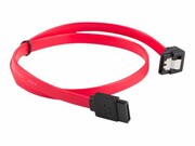 LANBERG CA-SASA-13CU-0050-R Lanberg kabel SATA III Data 6 Gb/s 50cm metalowe zatrzaski, kątowy LANBERG